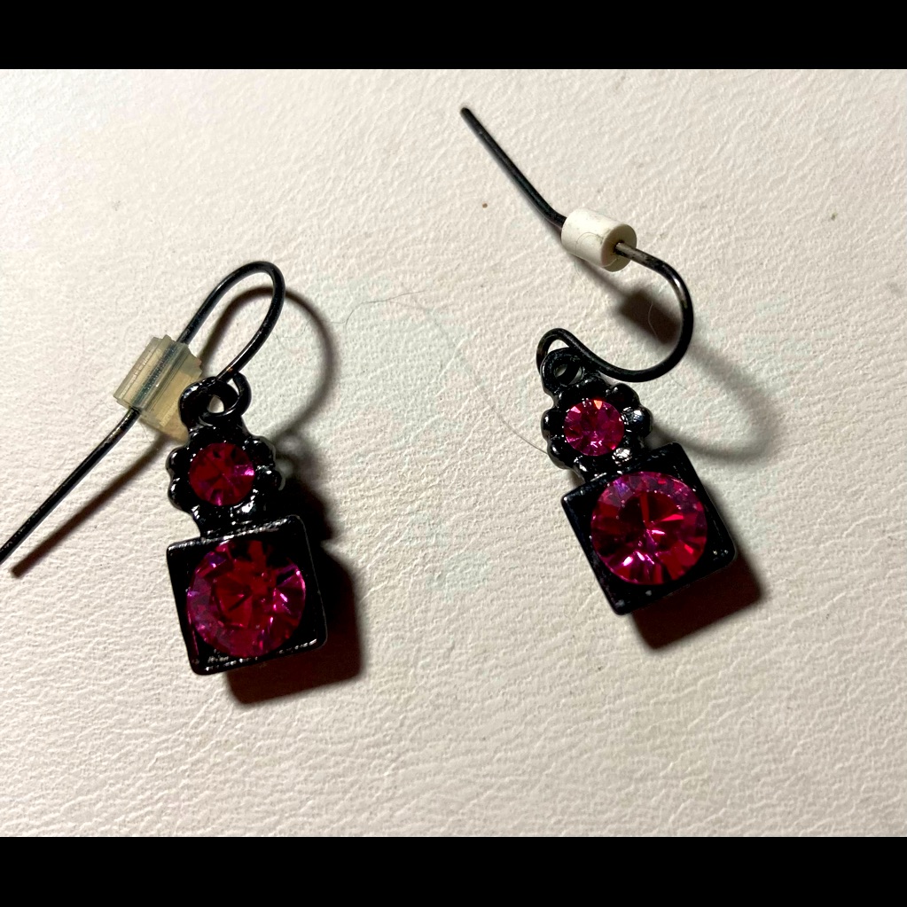 Pink Crystal Earrings 605